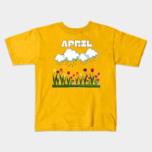 April Showers Bring us Flowers Kids T-Shirt